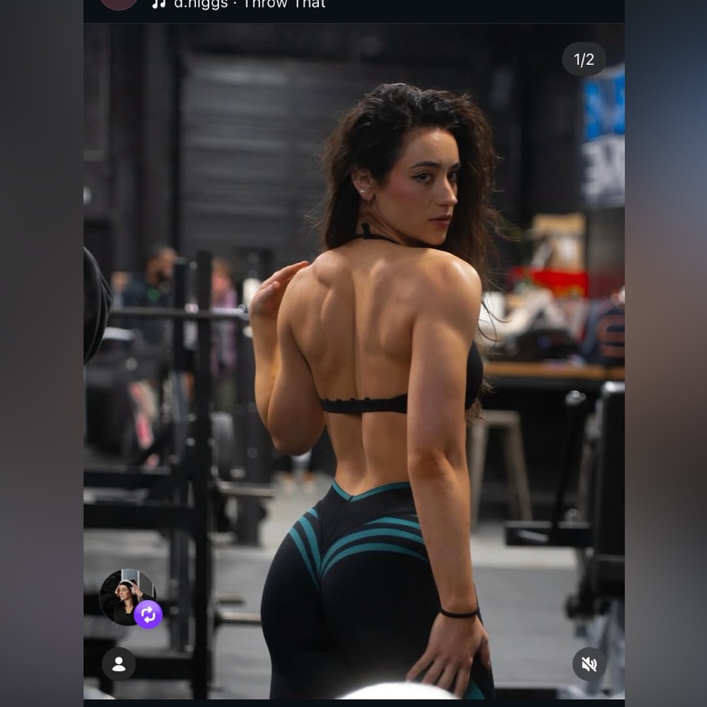 Gymshark Apex Leggings in Black and Teal